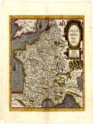 Galliae Amplissimi Regni tabula. Cornelis DE JODE