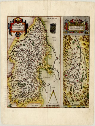 Regionis; Biturigum Exactiss: Descriptio per D. Ioannem Calamaeum [on sheet with] Limaniae...