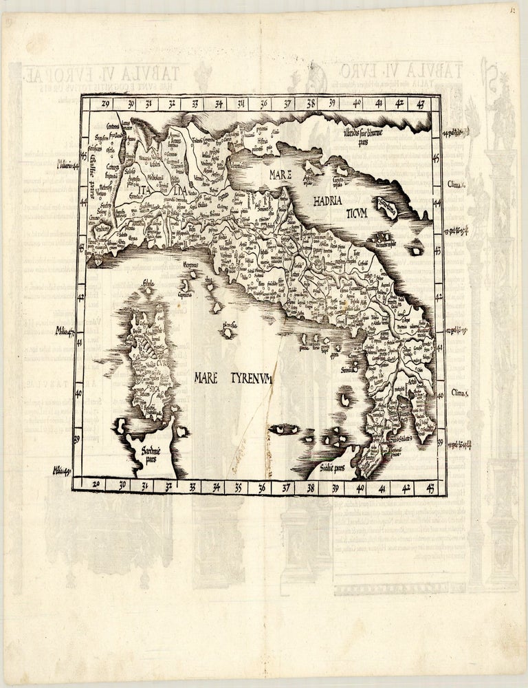 [Title on verso] Tabula VI. Europae. Lorenz FRIES, Claudius PTOLEMY.