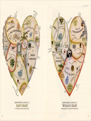 Geographical Guide to a Man's Heart with obstacles and entrances clearly marked [on sheet...