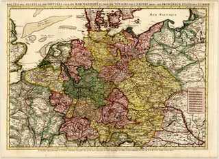 Routes des postes et des voitures pour les marchandises et pour les voyages par l'Empire...