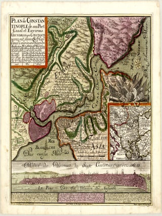 Plan de Constantinople de son Port Canal et Environs. : Grundriss von Constantinopel mit ihrem...