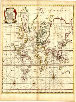 A New & Correct Chart of all the Known World. Laid down according to Mercator's...