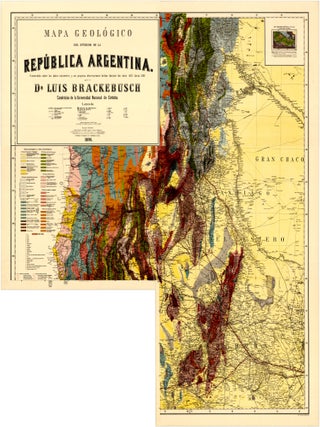 On 5 sheets, as issued] Mapa Geol&oacute;gico del Interior de la Rep&uacute;blica Argentina. Construido sobre...
