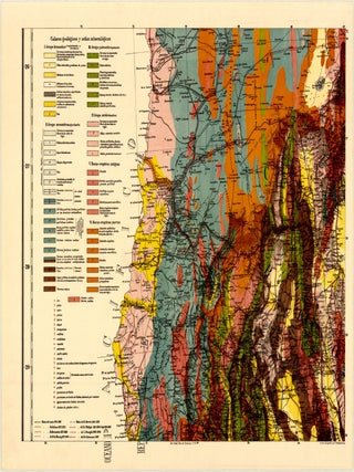 [On 5 sheets, as issued] Mapa Geol&oacute;gico del Interior de la Rep&uacute;blica Argentina. Construido sobre los datos existentes, y sus proprias observaciones hechas durante los a&ntilde;os 1875 hasta 1888 por el Dr. Luis Brackebusch Catedr&aacute;tico de la Universidad Nacional de C&oacute;rdoba.