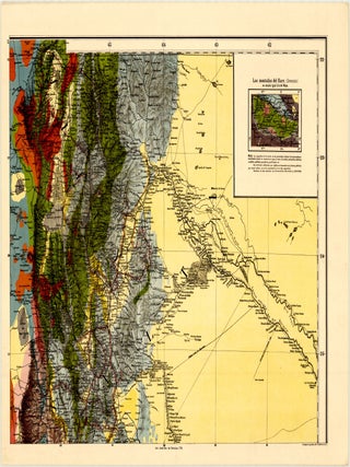 [On 5 sheets, as issued] Mapa Geol&oacute;gico del Interior de la Rep&uacute;blica Argentina. Construido sobre los datos existentes, y sus proprias observaciones hechas durante los a&ntilde;os 1875 hasta 1888 por el Dr. Luis Brackebusch Catedr&aacute;tico de la Universidad Nacional de C&oacute;rdoba.