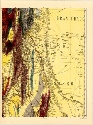 [On 5 sheets, as issued] Mapa Geol&oacute;gico del Interior de la Rep&uacute;blica Argentina. Construido sobre los datos existentes, y sus proprias observaciones hechas durante los a&ntilde;os 1875 hasta 1888 por el Dr. Luis Brackebusch Catedr&aacute;tico de la Universidad Nacional de C&oacute;rdoba.