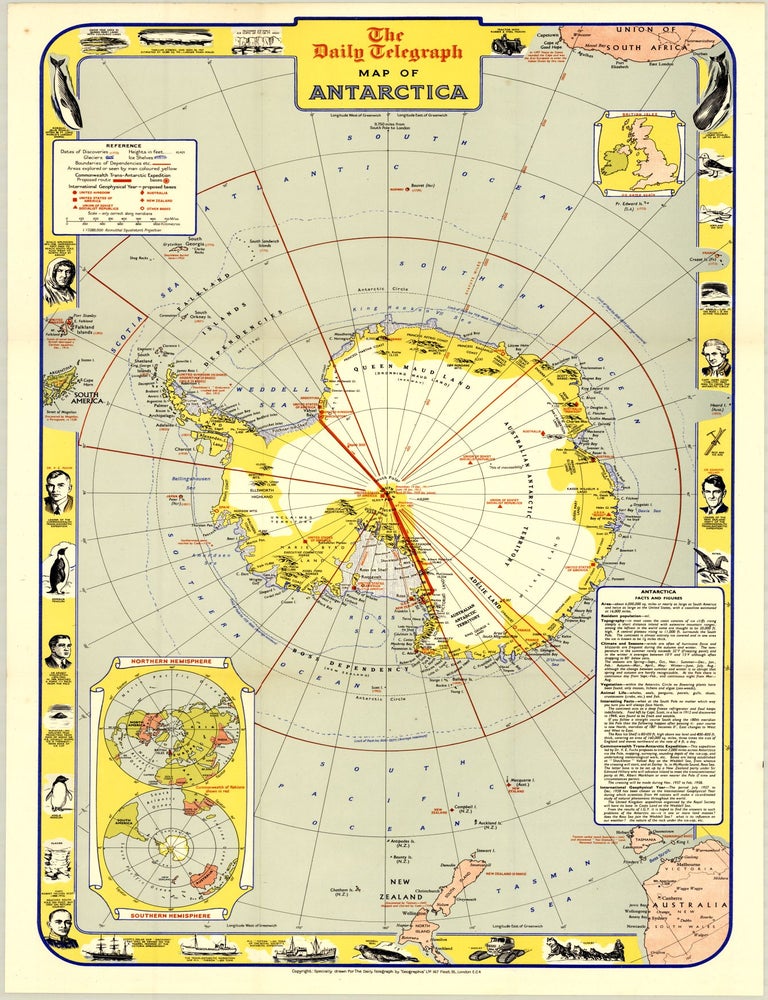 The Daily Telegraph Map of Antarctica. Geographia Ltd.
