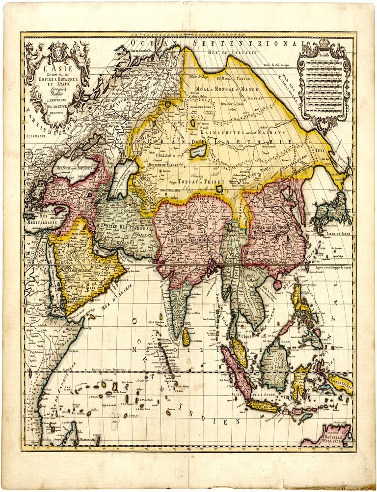 L'Asie Divis&eacute;e en ses Empires, Royaumes, et Etats. Alexis-Hubert JAILLOT